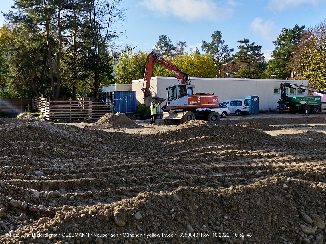 10.11.2022 - Baustelle an der Quiddestraße Haus für Kinder in Neuperlach
